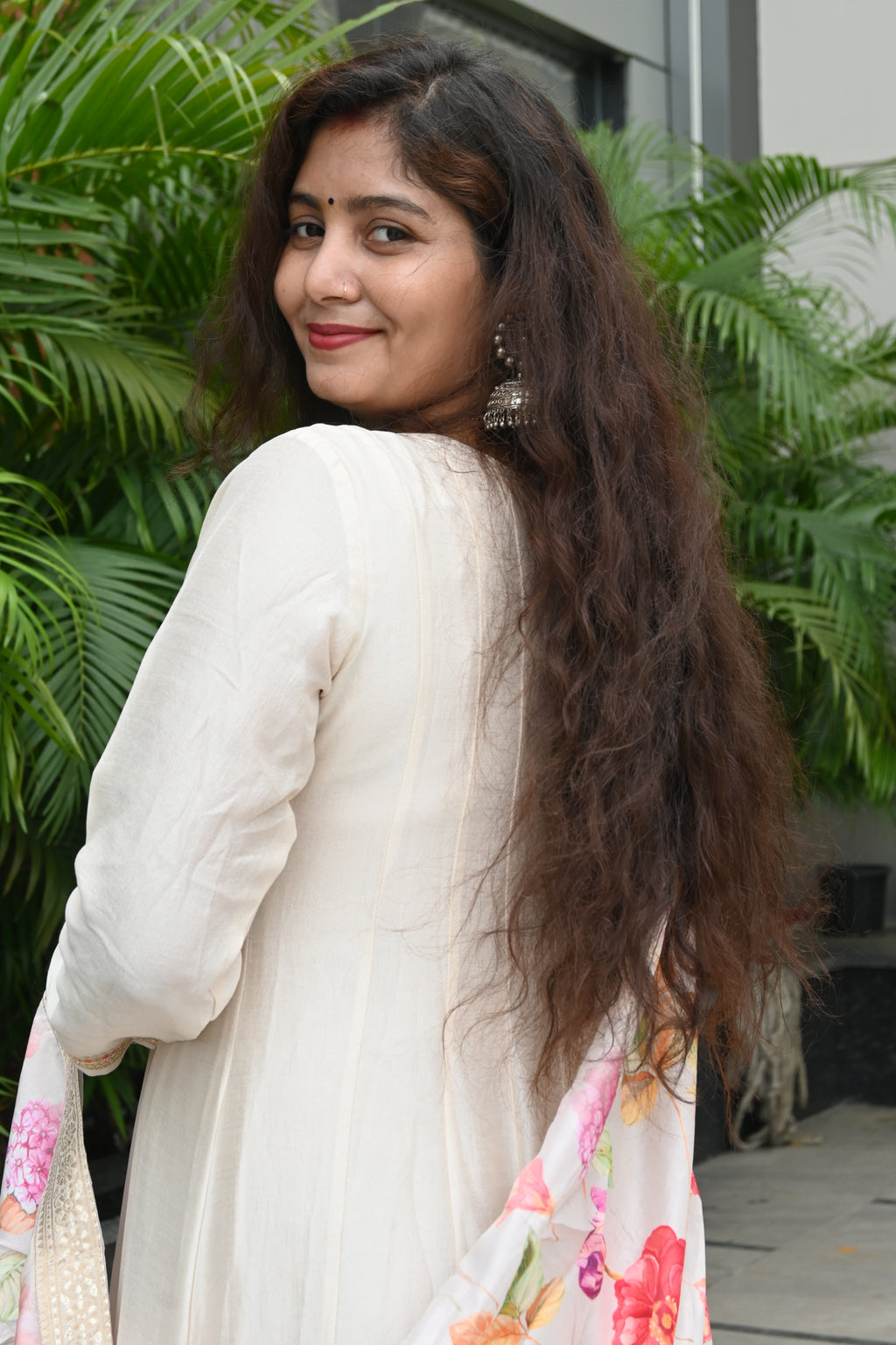 Ivory Elegance Floral Suit Set